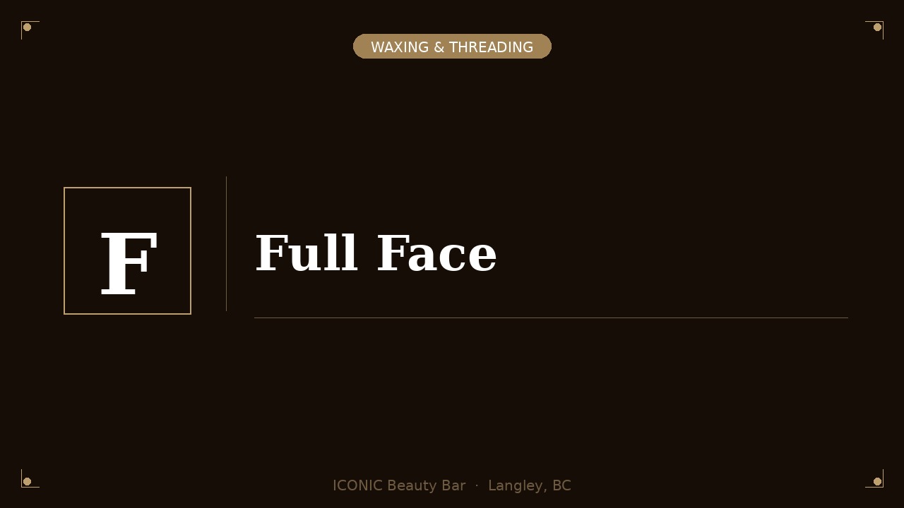 Full Face Waxing/Threading